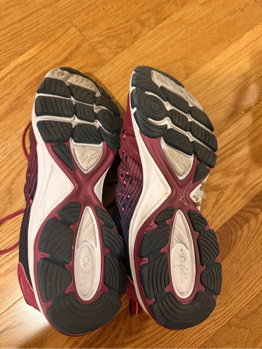 Ryka Women's Maroon and Navy Knit Athletic Shoes
